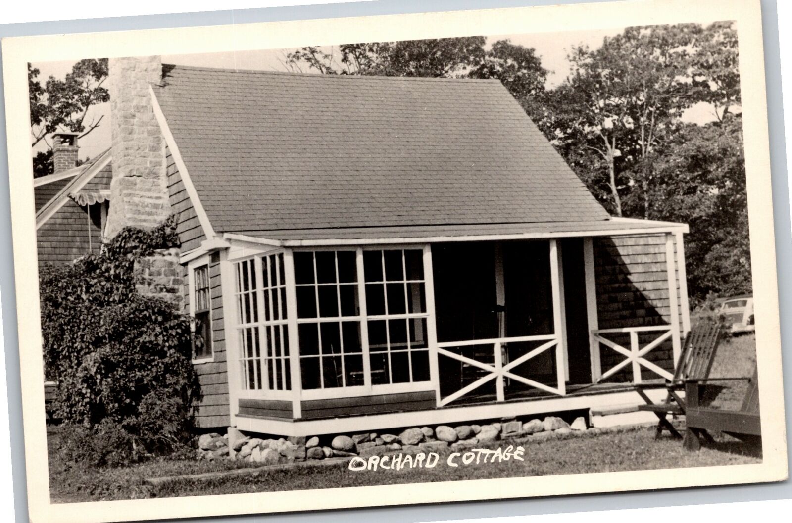 Yarmouth Maine~Orchard Cottage Bldg Exterior View~B&W Photo~Vintage Postcard