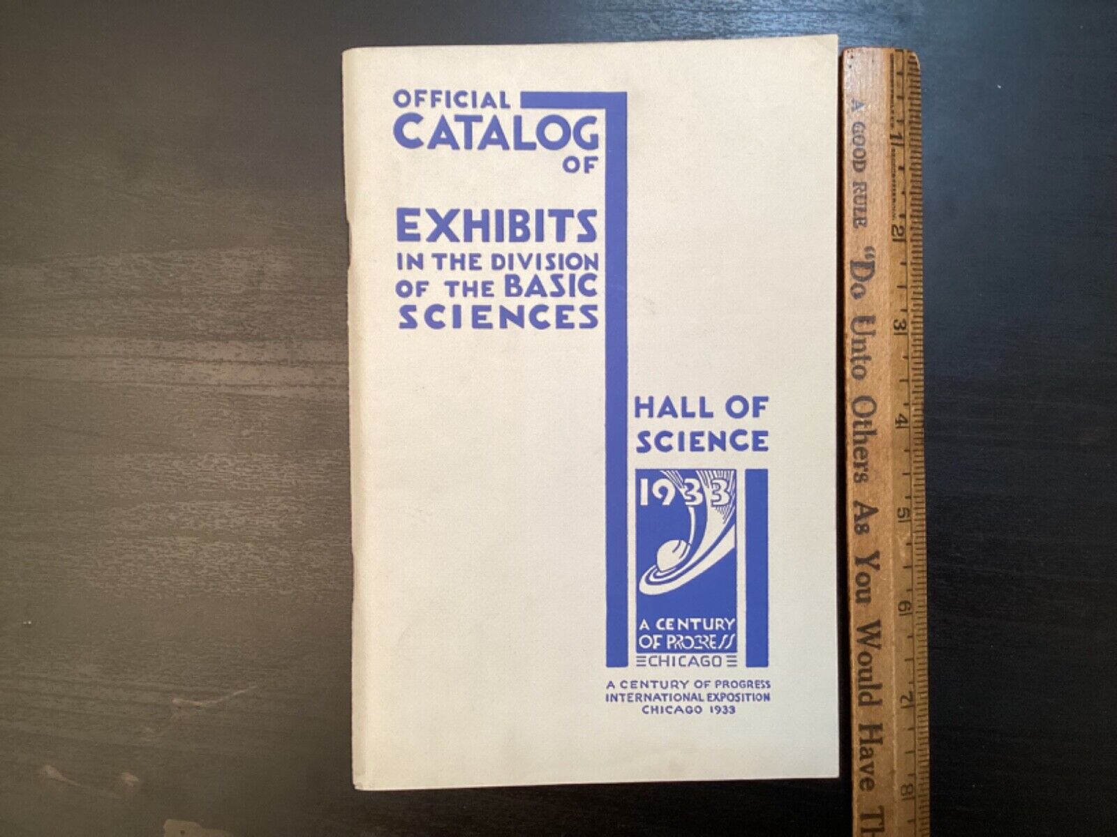 1933 Official Catalog of Exhibits in the Basic Sciences Century of Progress