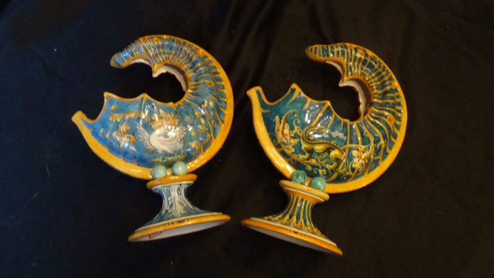 An Exquisite Pair of French Blois Crested Nautilus Vases