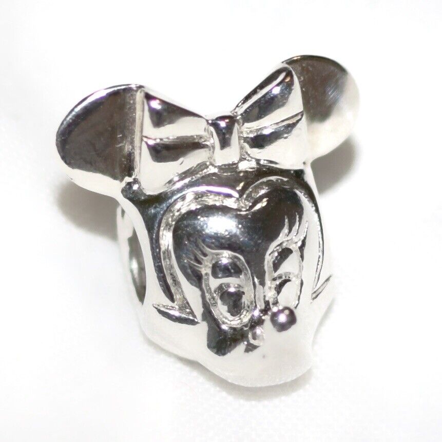 Disney Minnie Mouse Chamilia Charm Authentic Sterling Silver Rare Retired