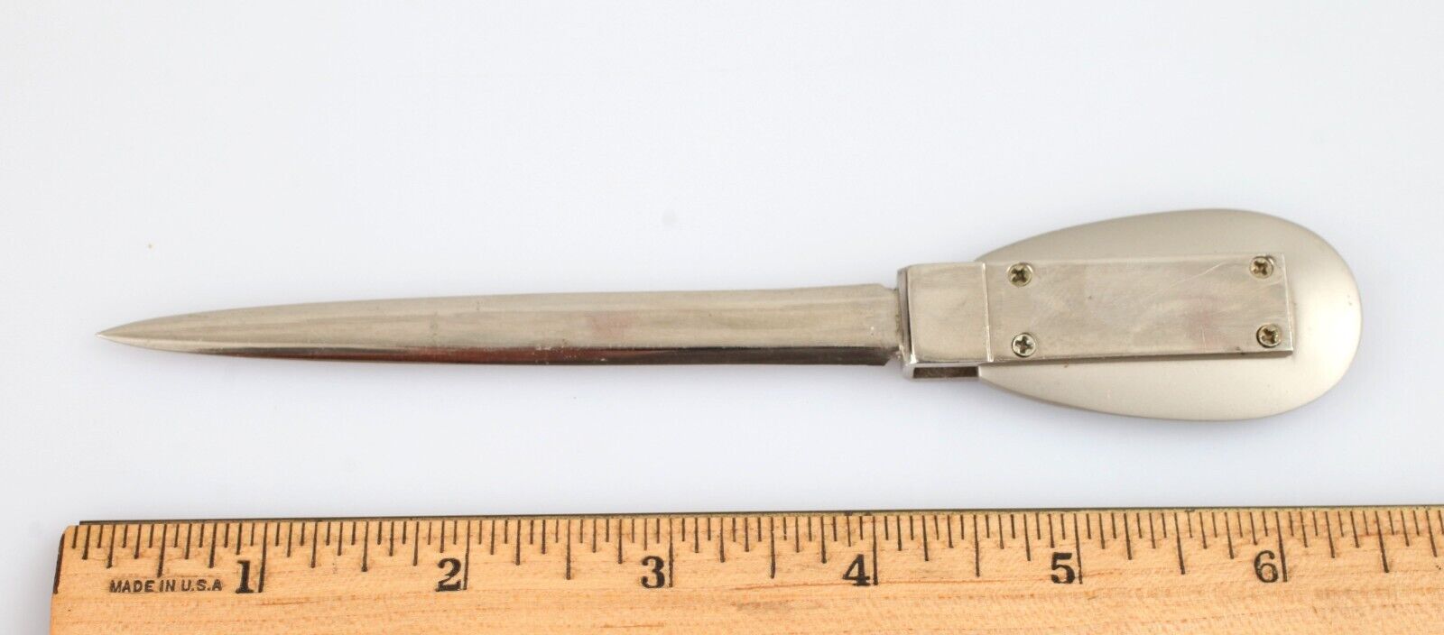 Vintage Letter Opener Unknown Metal Unknown Maker Cool Mod Retro Style 