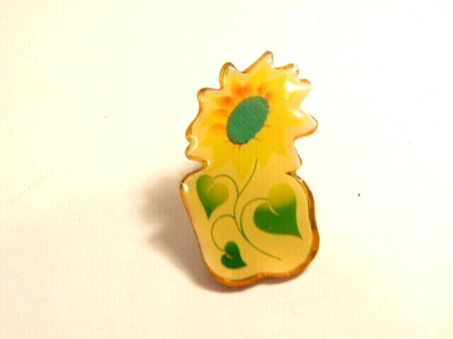 small yellow sunflower shaped pin 