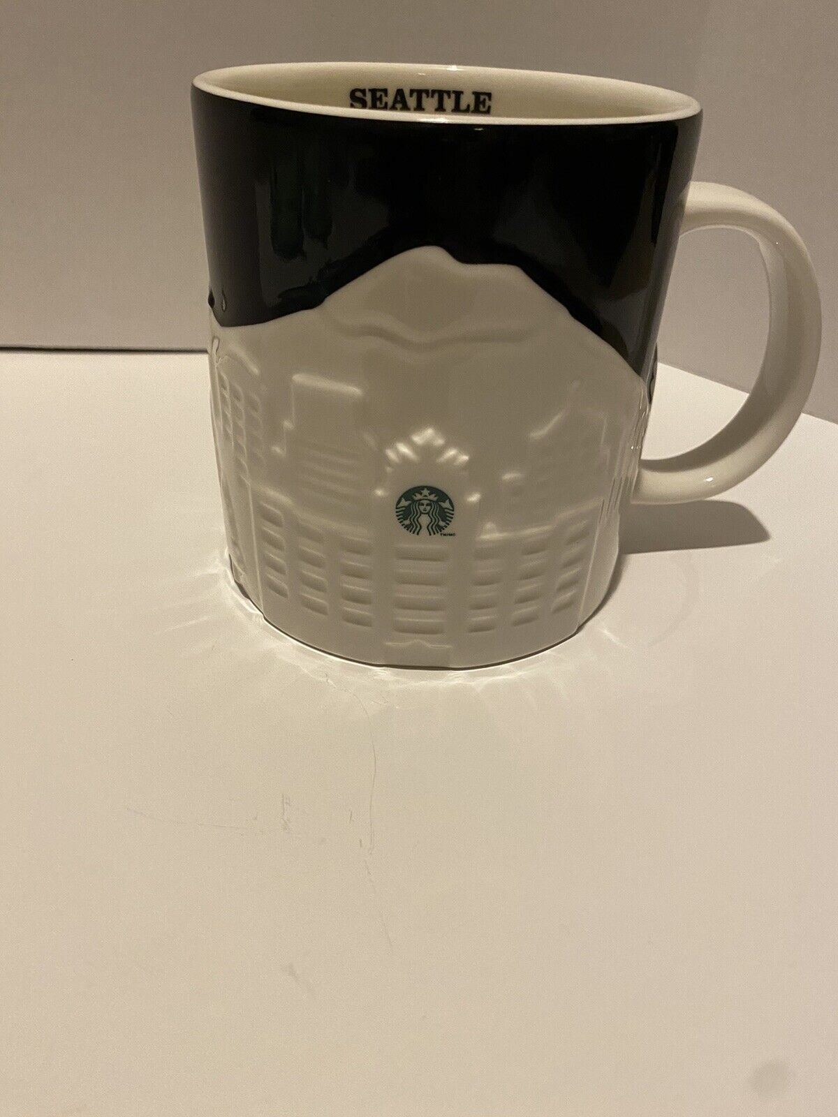 🔵 Starbucks Seattle City 3D Relief Collector Series 2012 Coffee Cup Mug 16oz