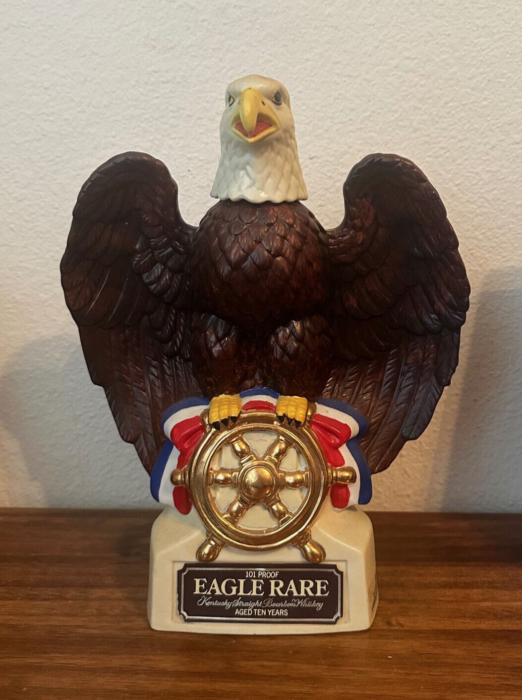 Vintage EAGLE RARE Whiskey Decanter- Bald Eagle, #4 in Series, 1982