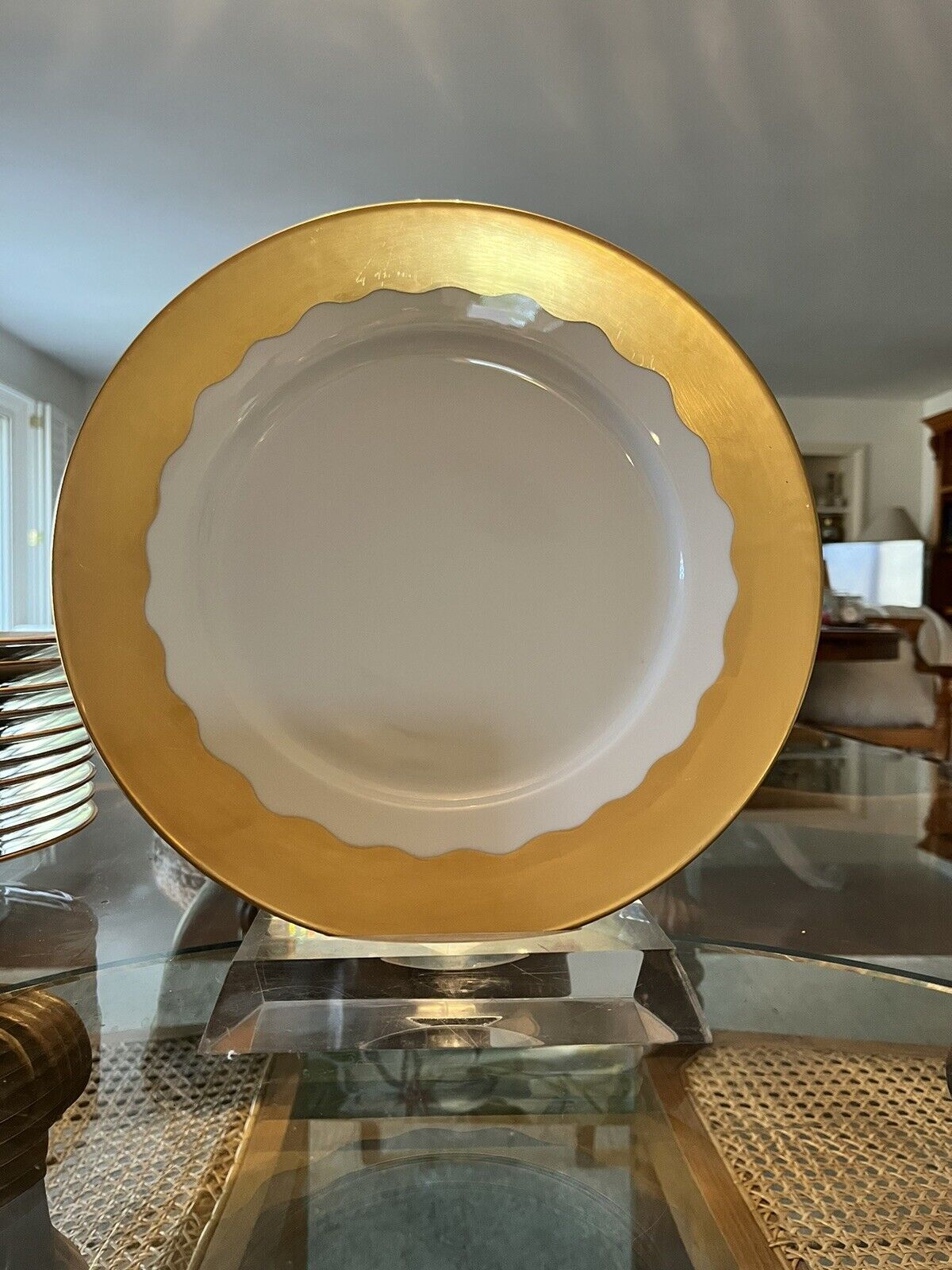 Asprey Of London Gold 10.5” Dinner Plate By Thomas de Lussac EUC - 11 Available