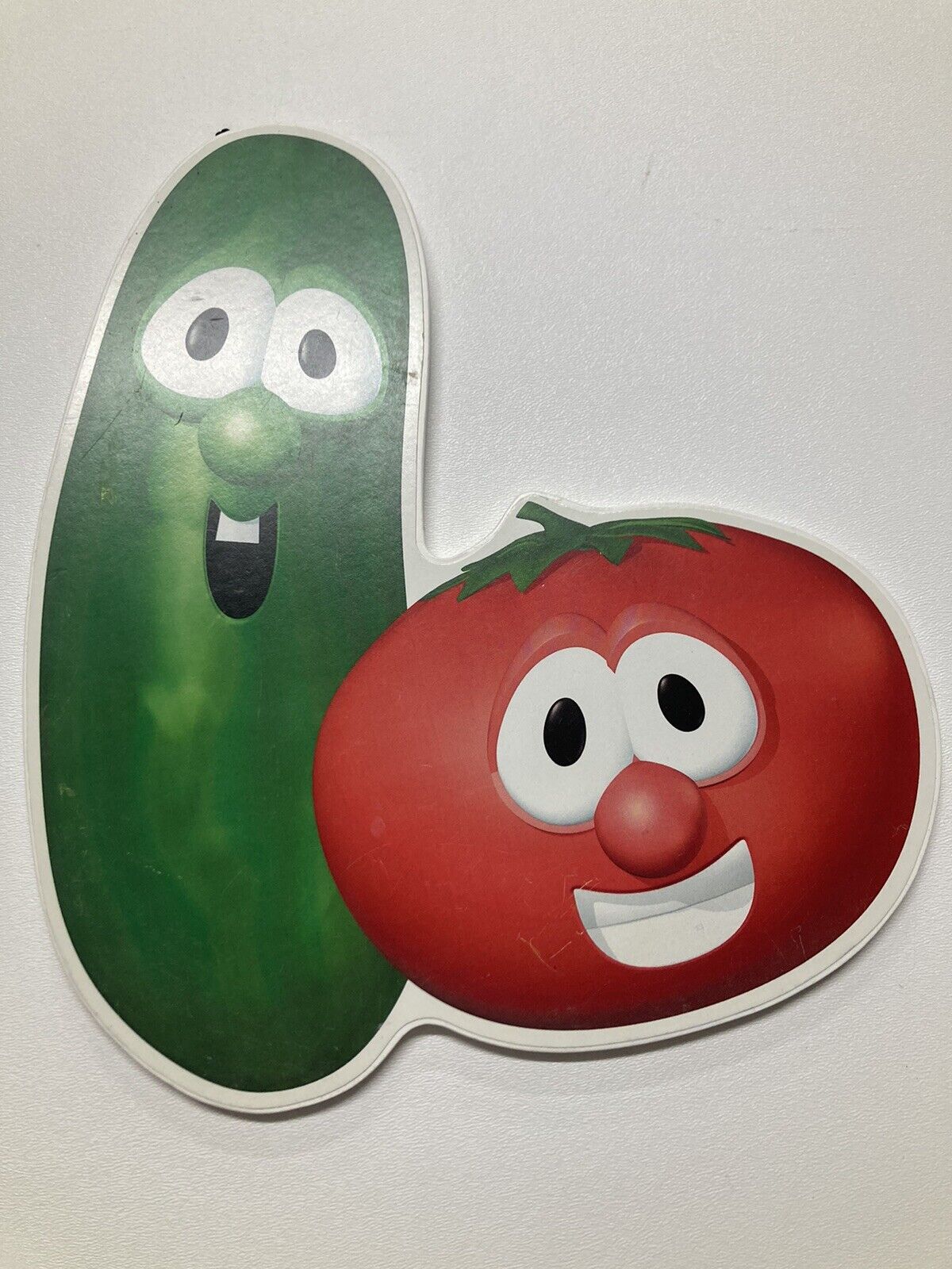 Vintage Veggie Tales Wall Art Plaque Bob and Larry