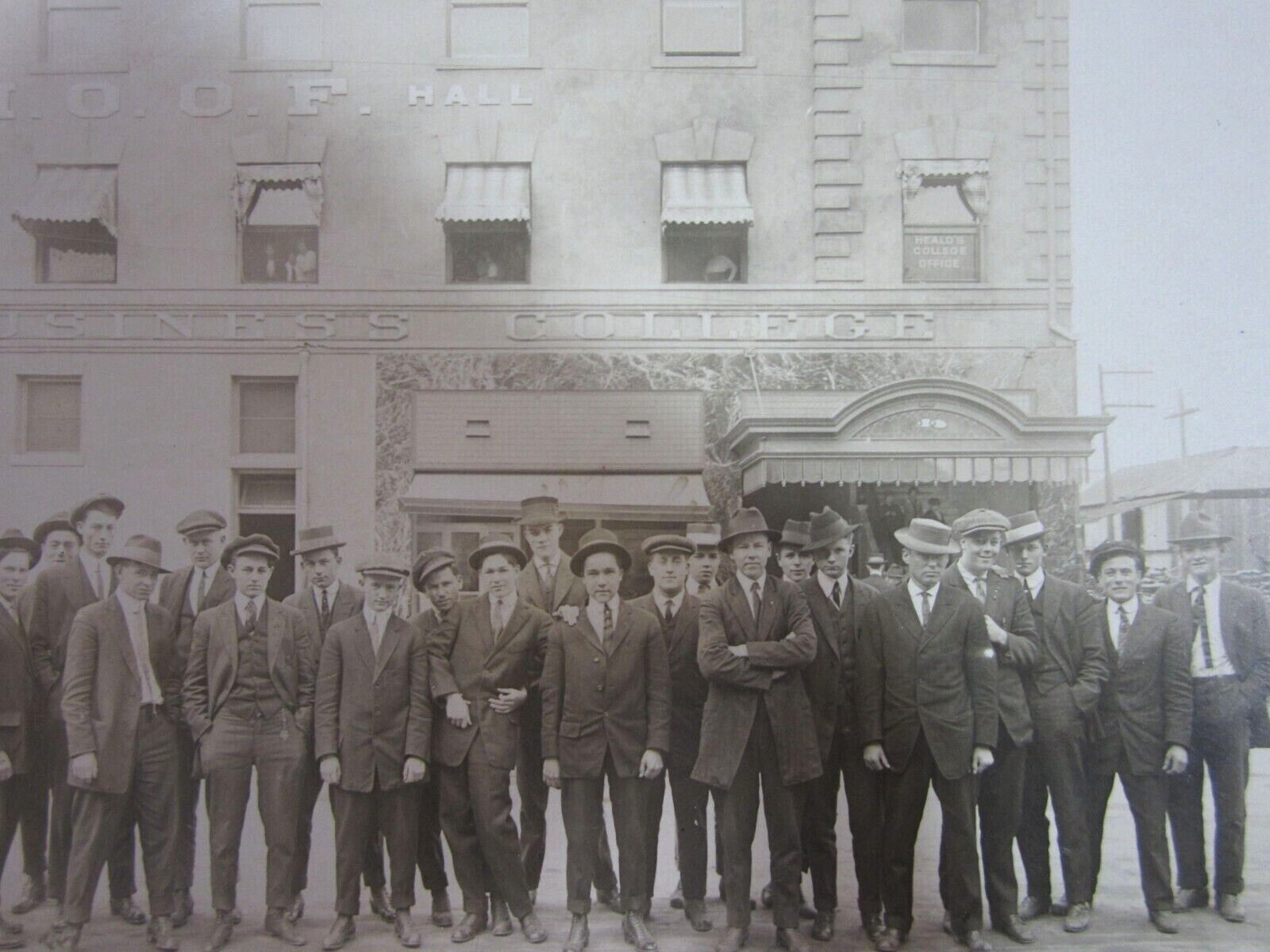 Fresno CA Antique Cabinet Photo Heald\'s Business College IOOF Building c 1910\'s
