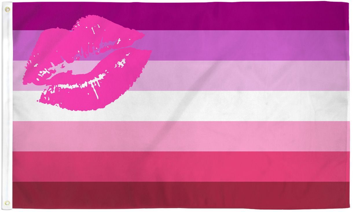 Lipstick Lesbian Pride Flag 3x5ft with Grommets LGBTQIA Lesbian Pride 100D