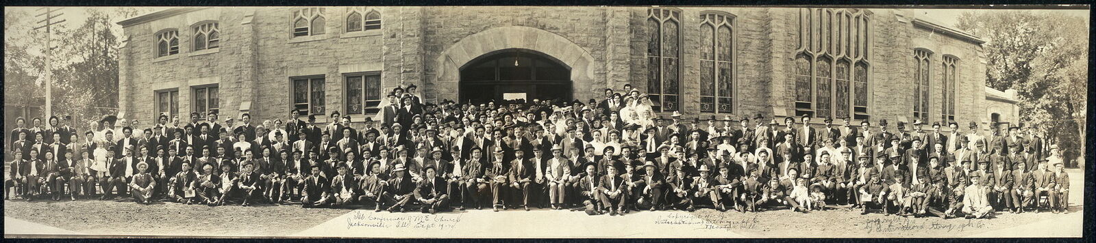 1910 Panoramic: Illinois Conference of M.E. Church,Jacksonville,Illinois