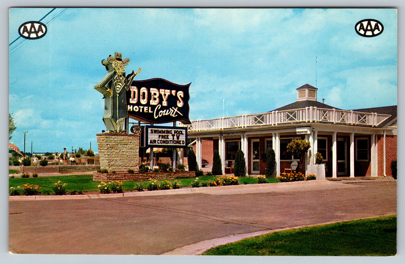 c1960s Doby's Hotel Court Montgomery Alabama Vintage Postcard