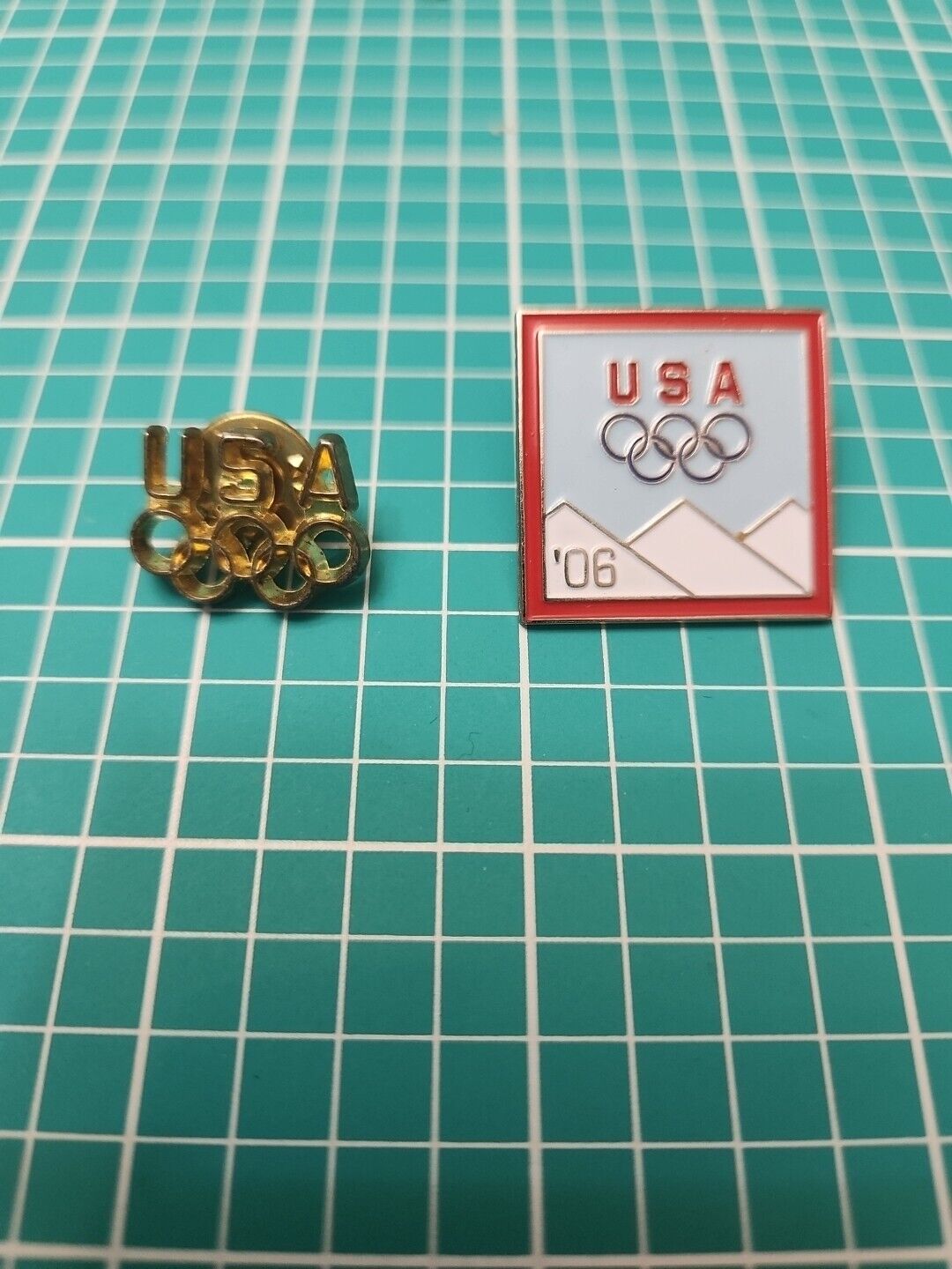 Vtg 2006  Official Olympic Olympics Pin Lot Of 2 Pins USA