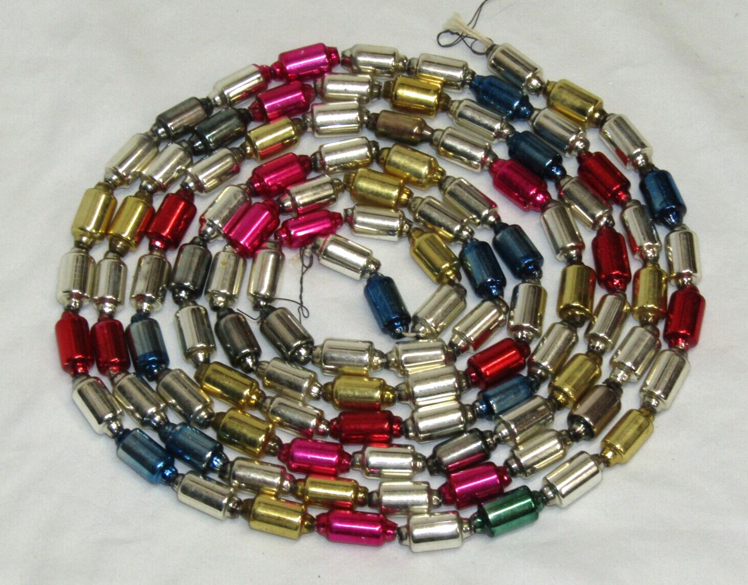 Japan Glass Bead Chain Vintage Garland Antique Christmas Ornament 1950\'s