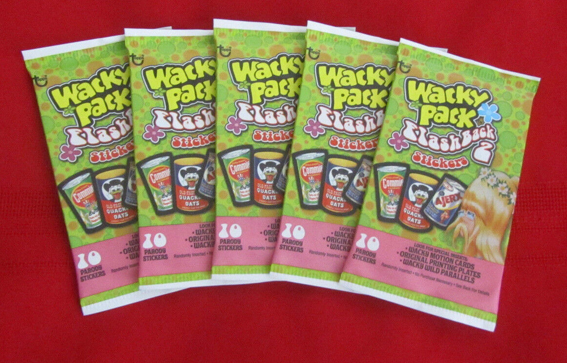 WACKY PACKAGES FLASHBACK 2 SEALED 5 UNOPENED PACKS IN EXCELLENT CONDITION