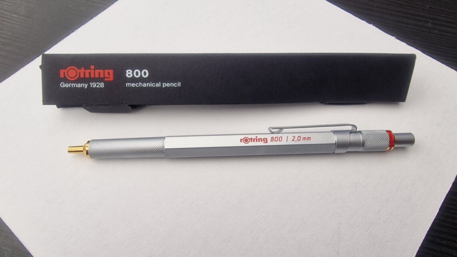 rOtring 800 2.0mm, Drafting Mechanical Pencil, Silver,  Lead Holder Box NEW