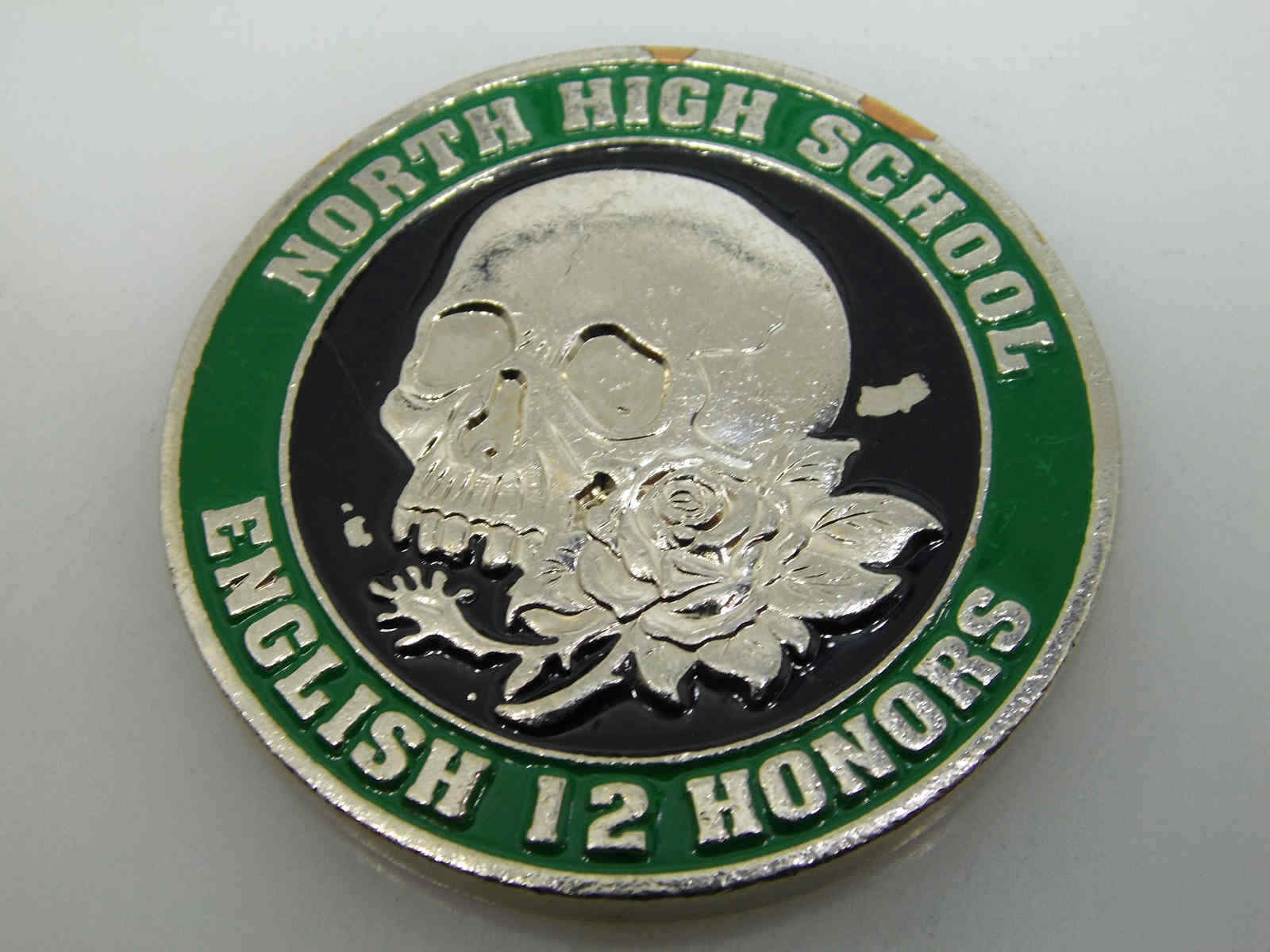 NORTH HIGH SCHOOL ENCLISH 12 HONORS CHALLENGE COIN