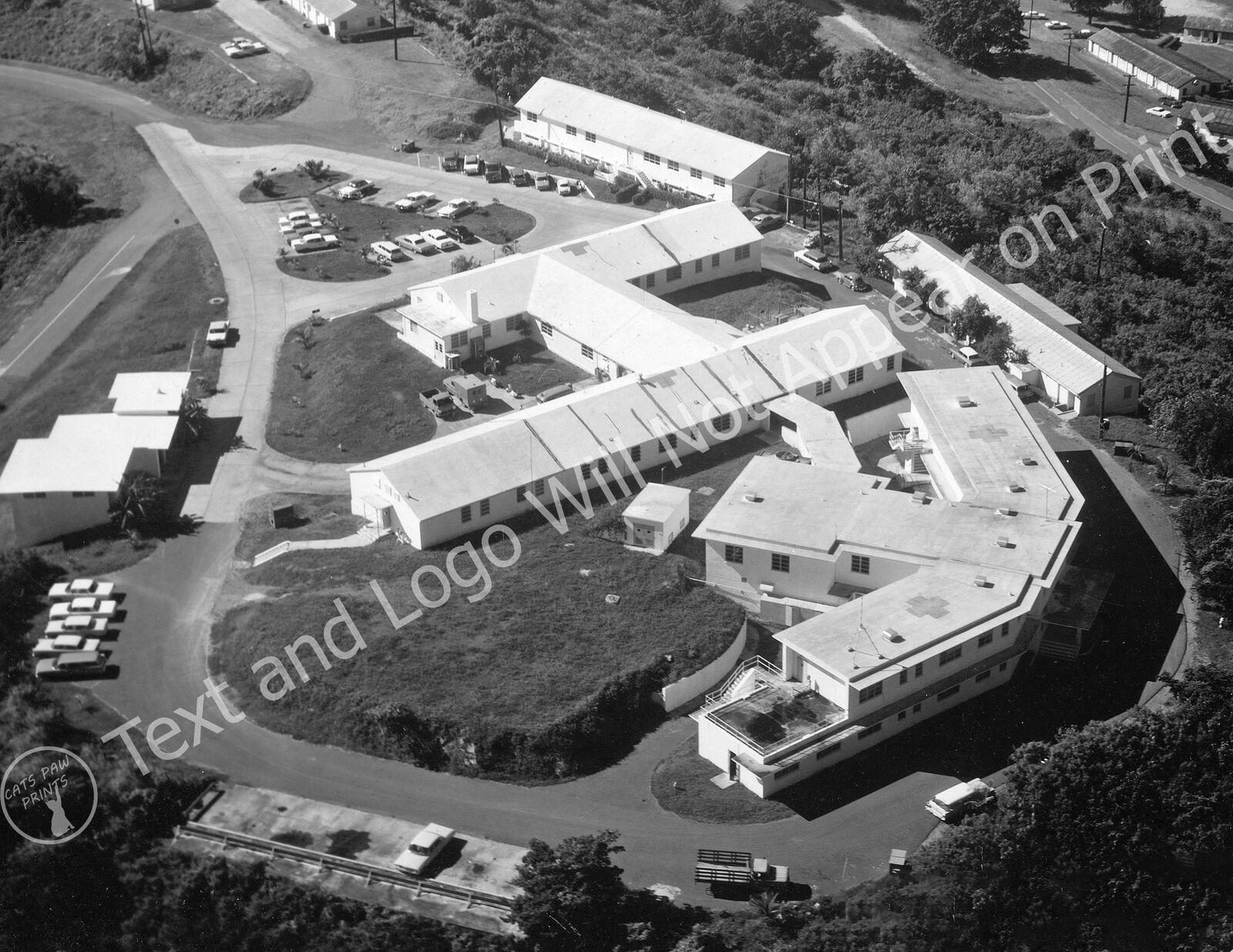 1964 Roosevelt Roads Naval Hospital, Puerto Rico Old Photo 8.5\