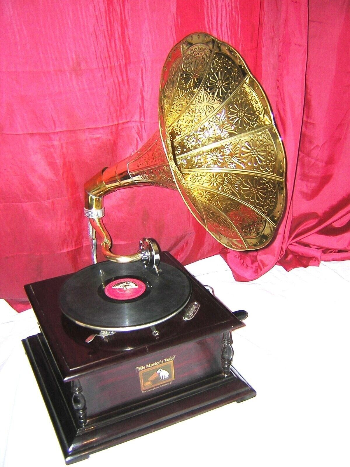Vintage Gramophone phonograph sound box with needles girlfriends boyfriend gift