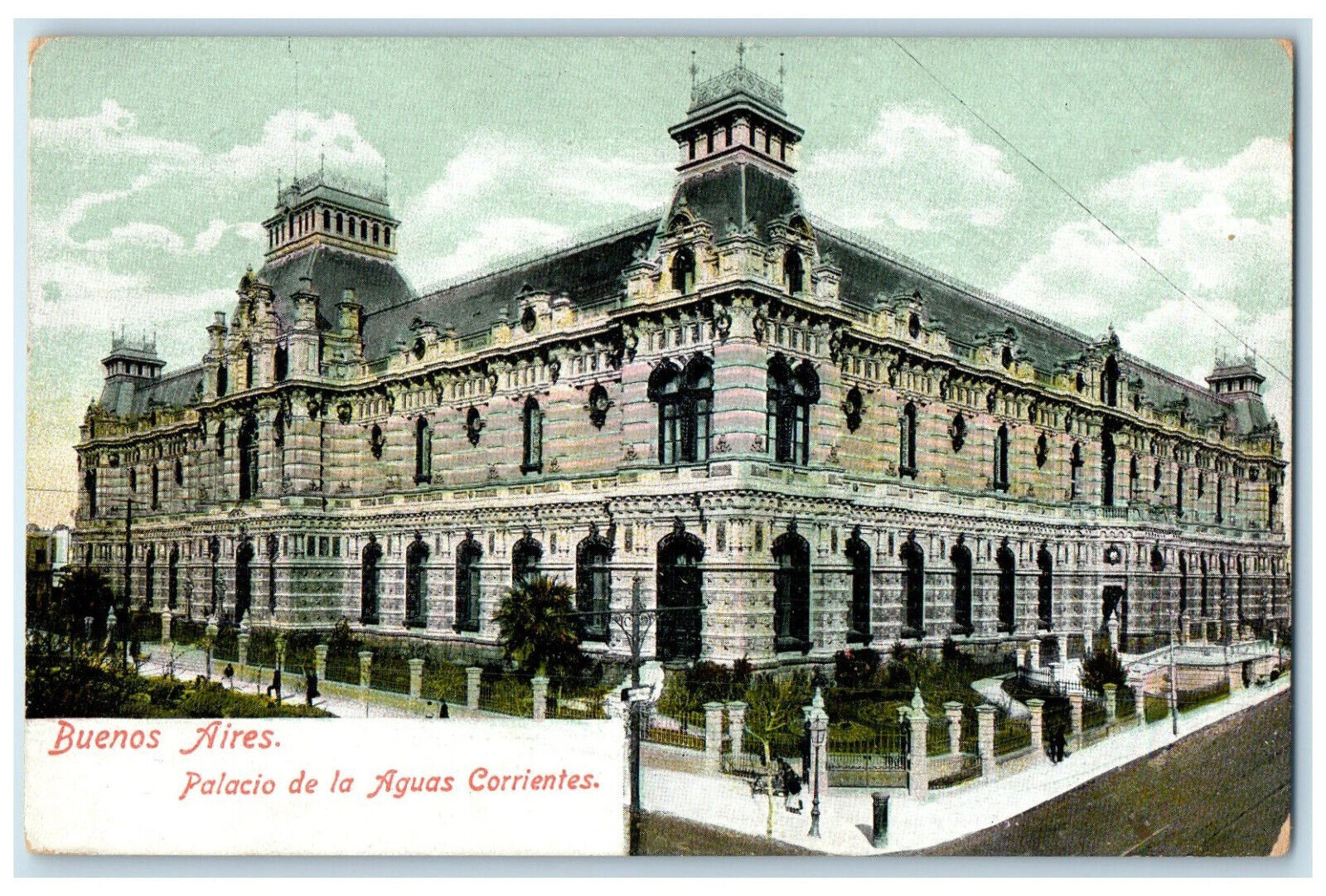 c1905 Palace of the Running Waters Buenos Aires Argentina Antique Postcard