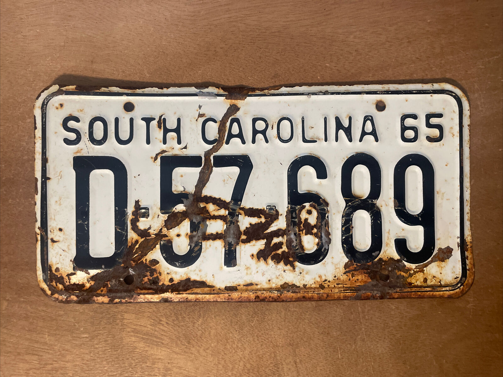 1965 South Carolina License Plate # D-57-689