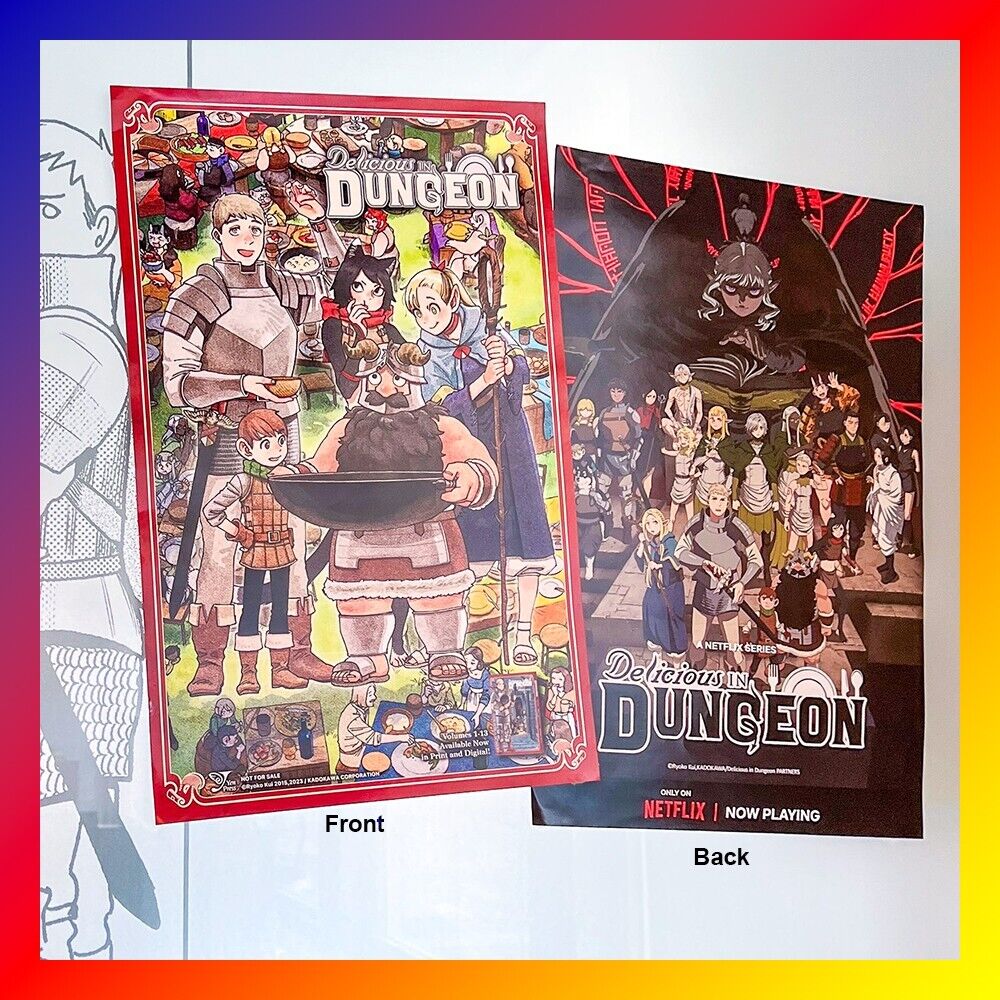 DELICIOUS IN DUNGEON Anime Expo AX 2024 POSTER Double-sided NETFLIX Ryoko Kui