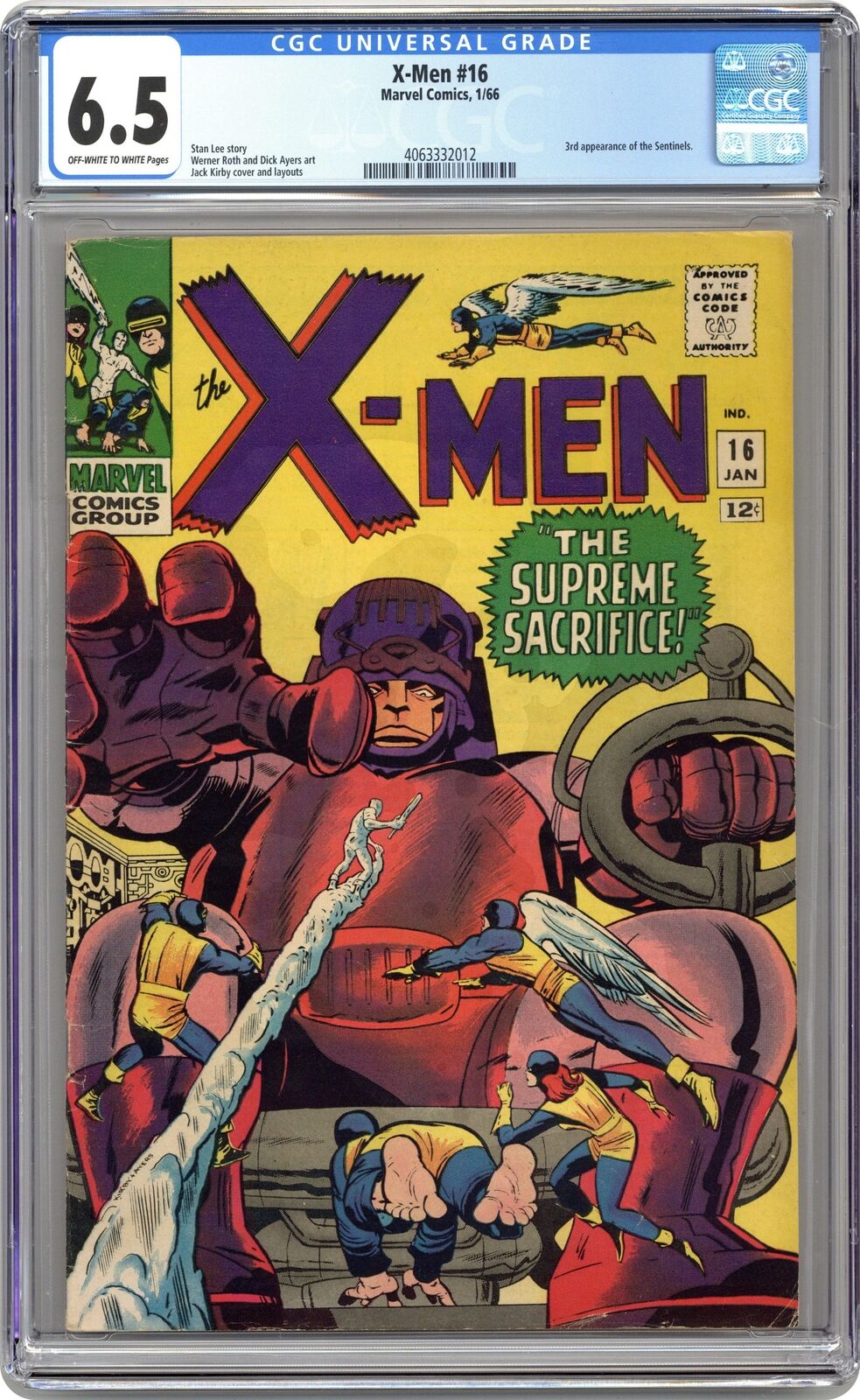 Uncanny X-Men #16 CGC 6.5 1966 4063332012