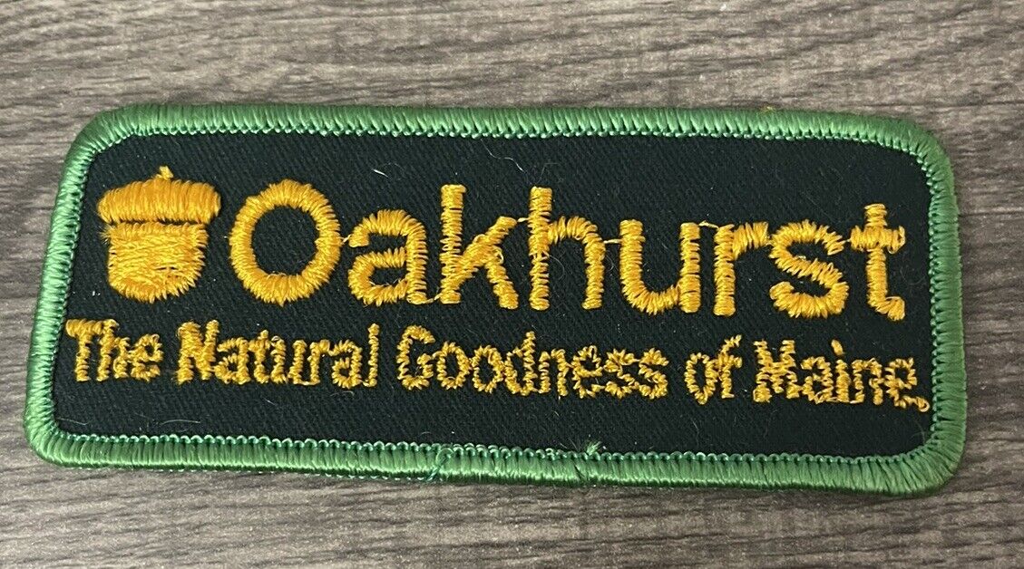 Vintage Oakhurst “The Goodness Of Maine” Company Iron On Patch Bsa036