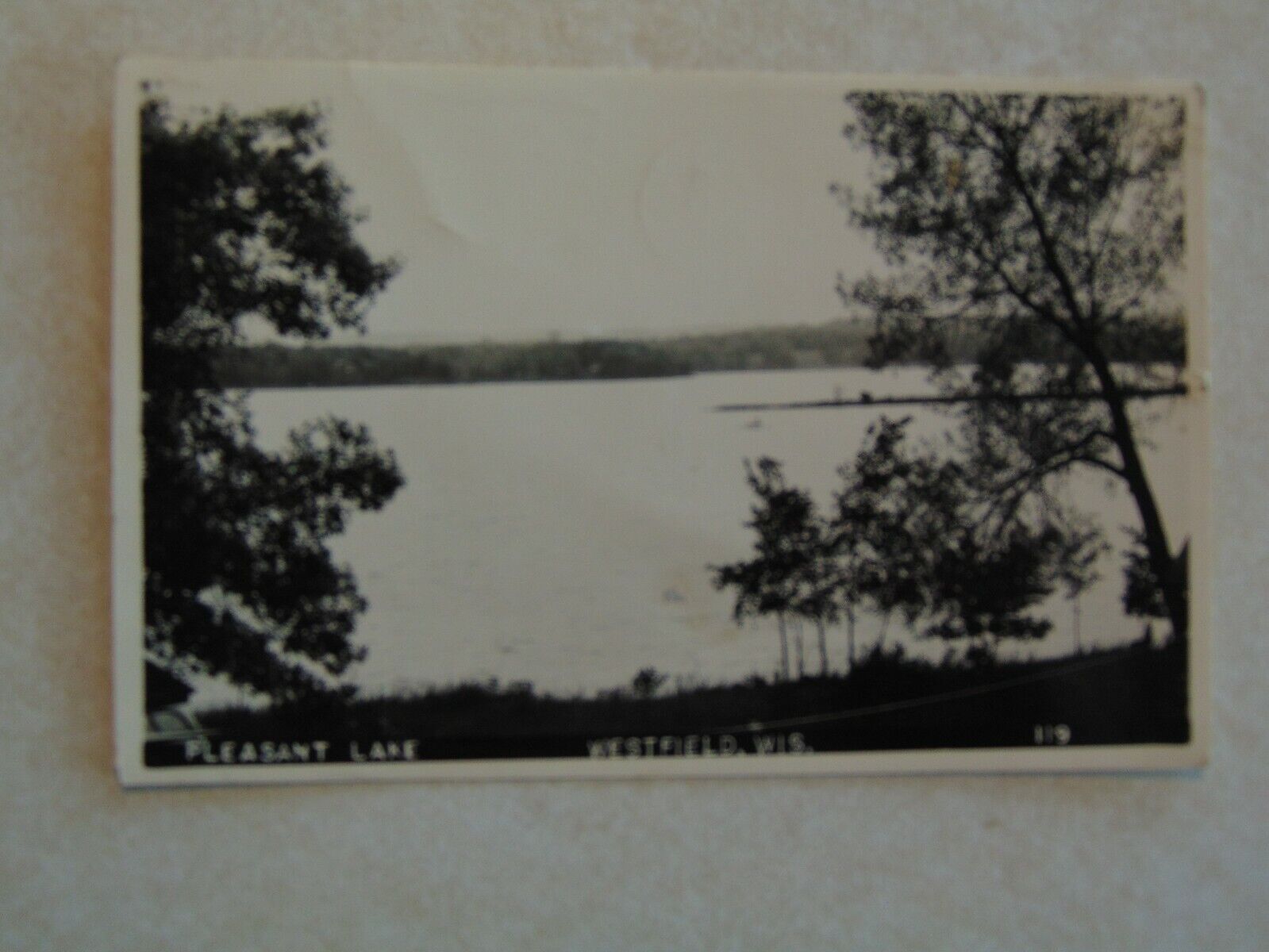 C1682 Postcard RPPC WI Wisconsin Westfield Pleasant Lake