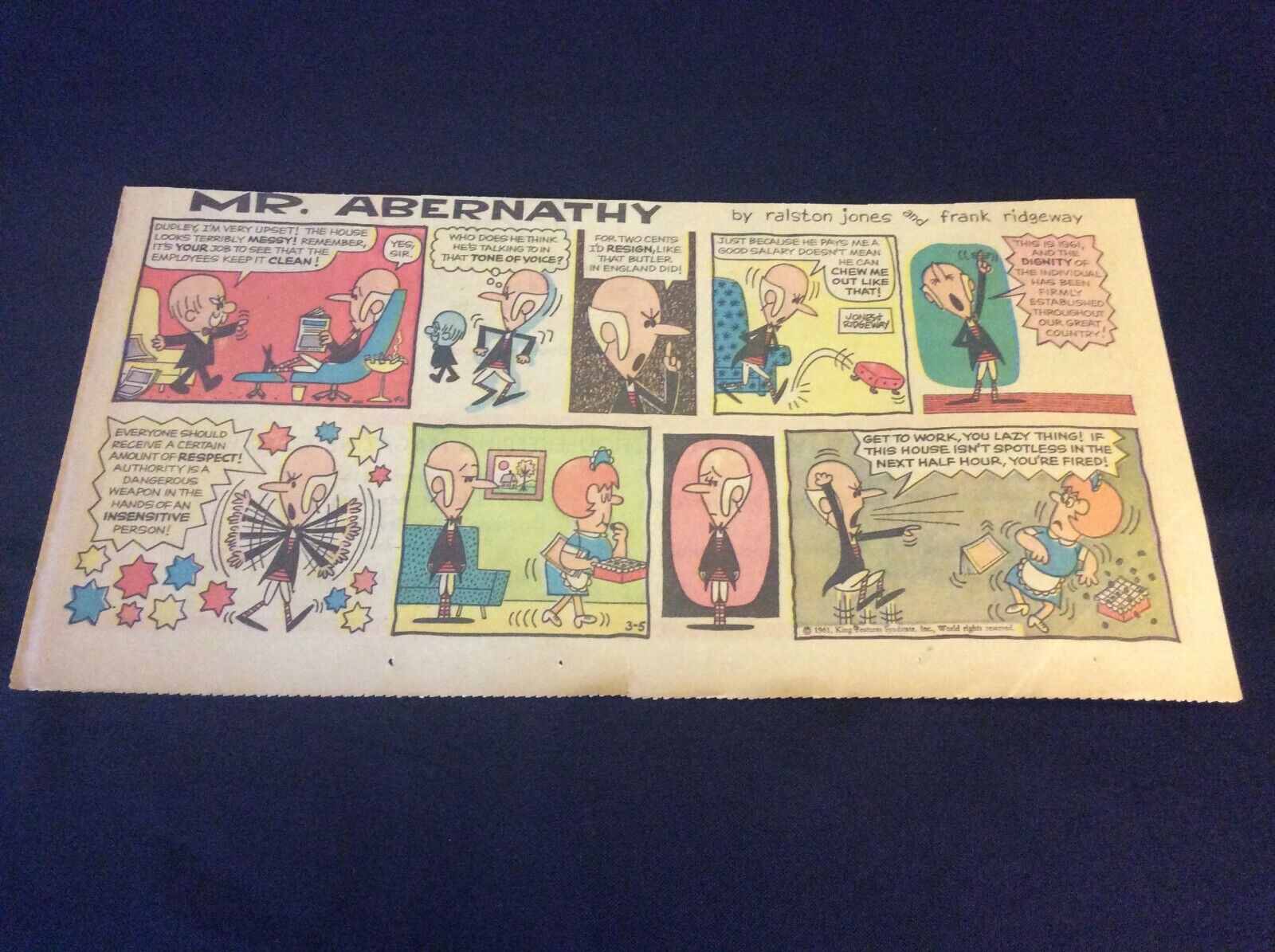 #02  MR. ABERNATHY by Ralston Jones  Sunday Comic Strip March 5, 1967 