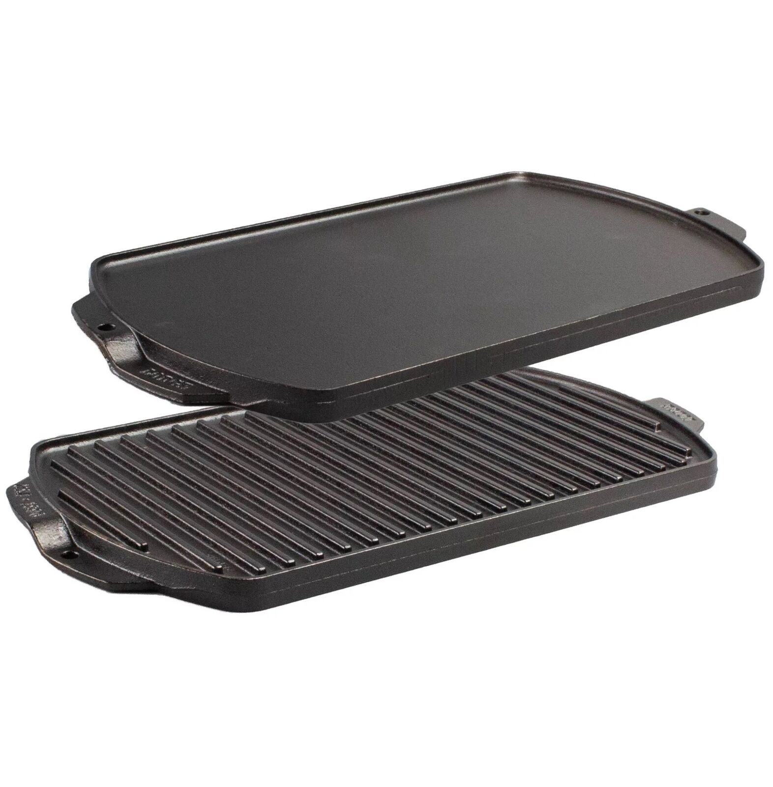 Chef Collection 19.5 x 10 Inch Cast Iron Reversible Grill/Griddle