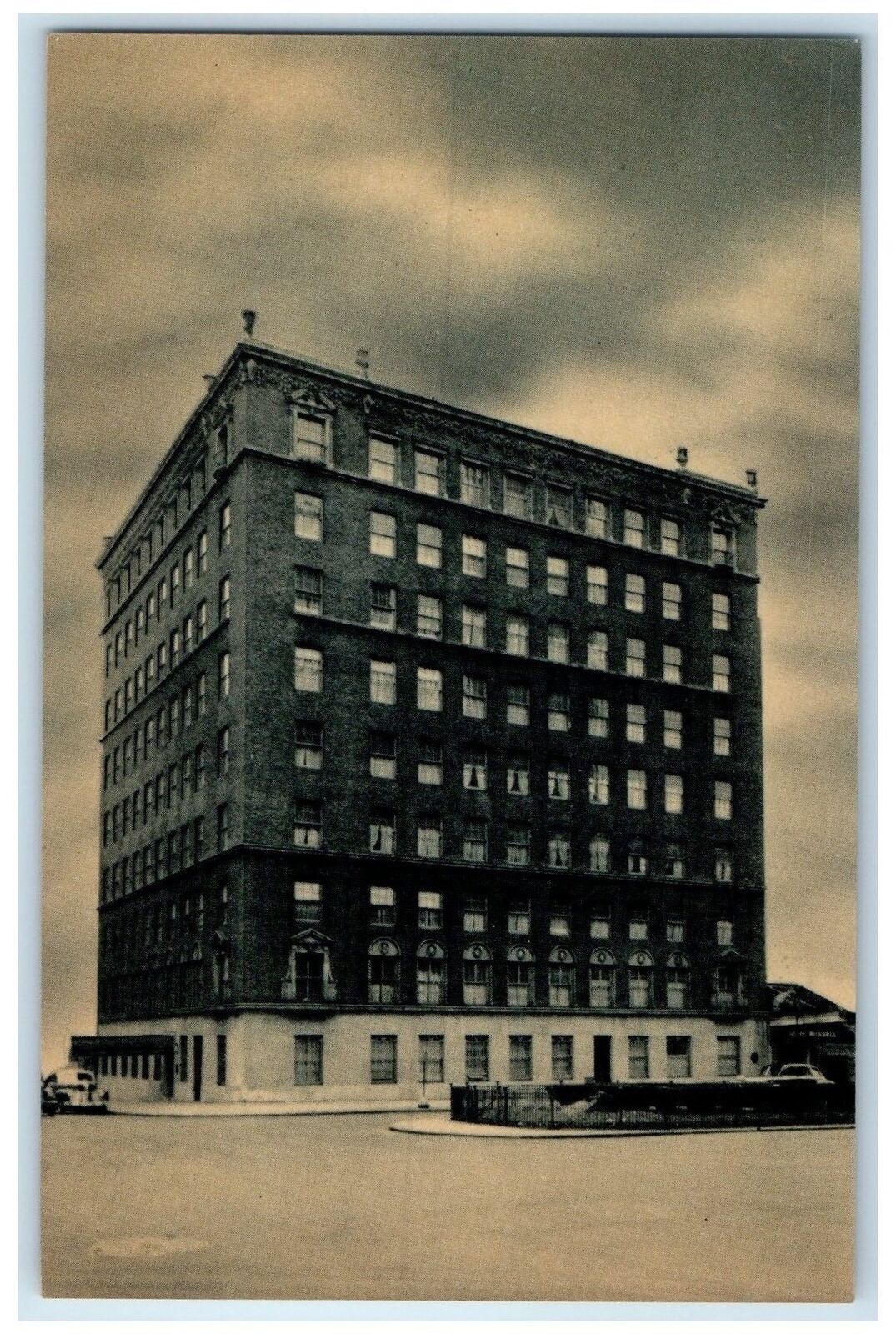c1940\'s Hotel Russell On Historic Exterior Murray Hill New York NY Car Postcard