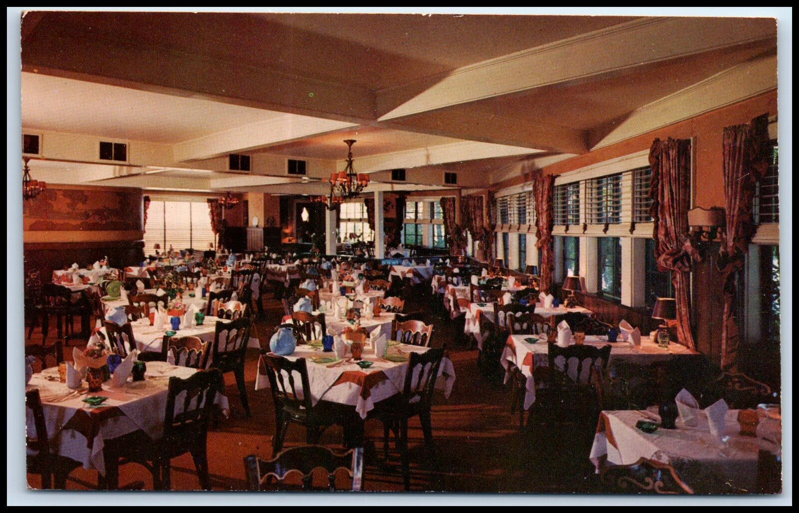 Postcard Flo Jean Welcomes You Dining Room Port Jervis NY Z45