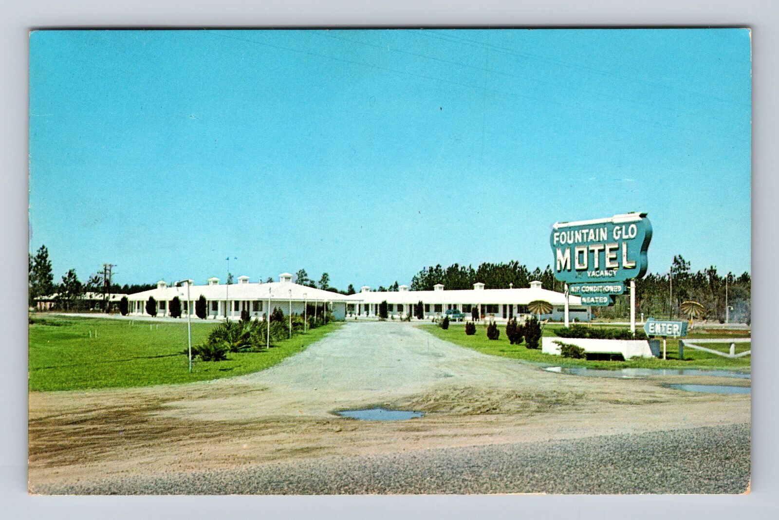 Jesup GA-Georgia, Fountain Glo Motel, Advertisement, Vintage c1963 Postcard