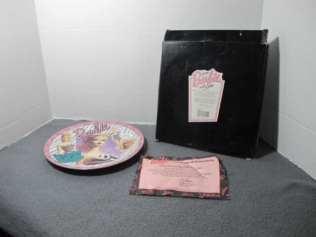 1993 Barbie 35th Anniversary Plate LE #655112 fr Japan w COA & box Mattel