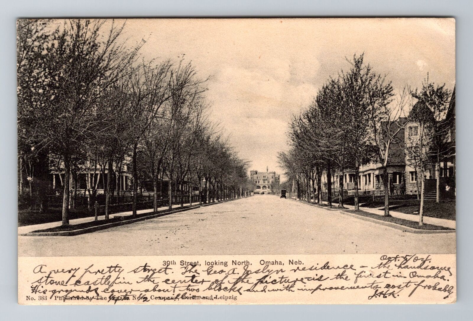 Omaha NE-Nebraska, 39th Street Looking North, c1904 Antique Vintage Postcard
