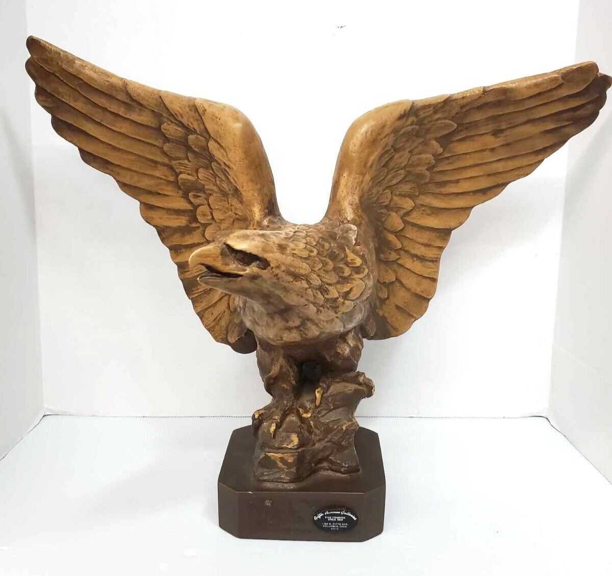 Anheuser-Busch Wood Carved Eagle Statue Vintage Collector 1970 20 Million Barrel