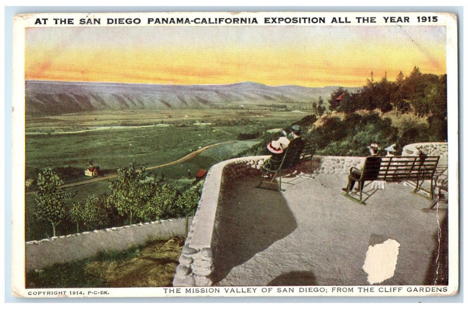 1916 San Diego Panama California Exposition Cliff Garden California CA Postcard