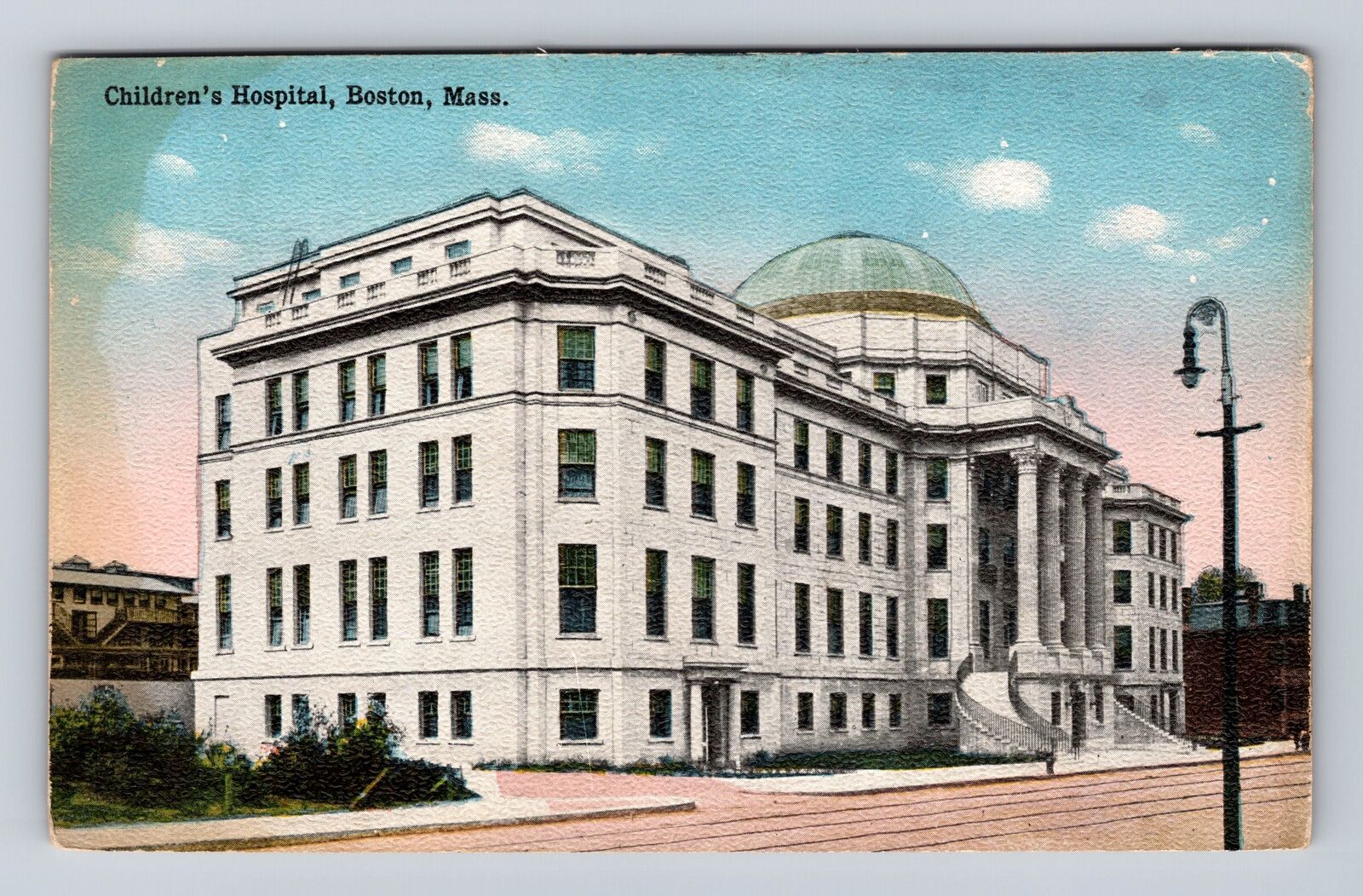 Boston MA-Massachusetts, Children\'s Hospital, Antique Vintage Souvenir Postcard