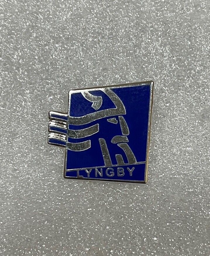 Rare pin badge DENMARK FOOTBALL CLUB LYNGBY BOLDCLUB enamel