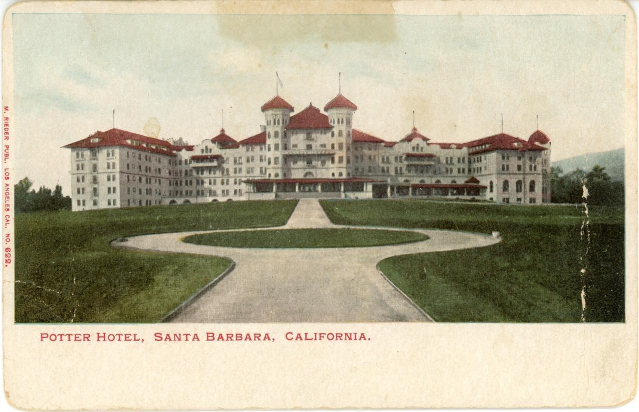 Potter Hotel, Santa Barbara, California - EARLY View Card