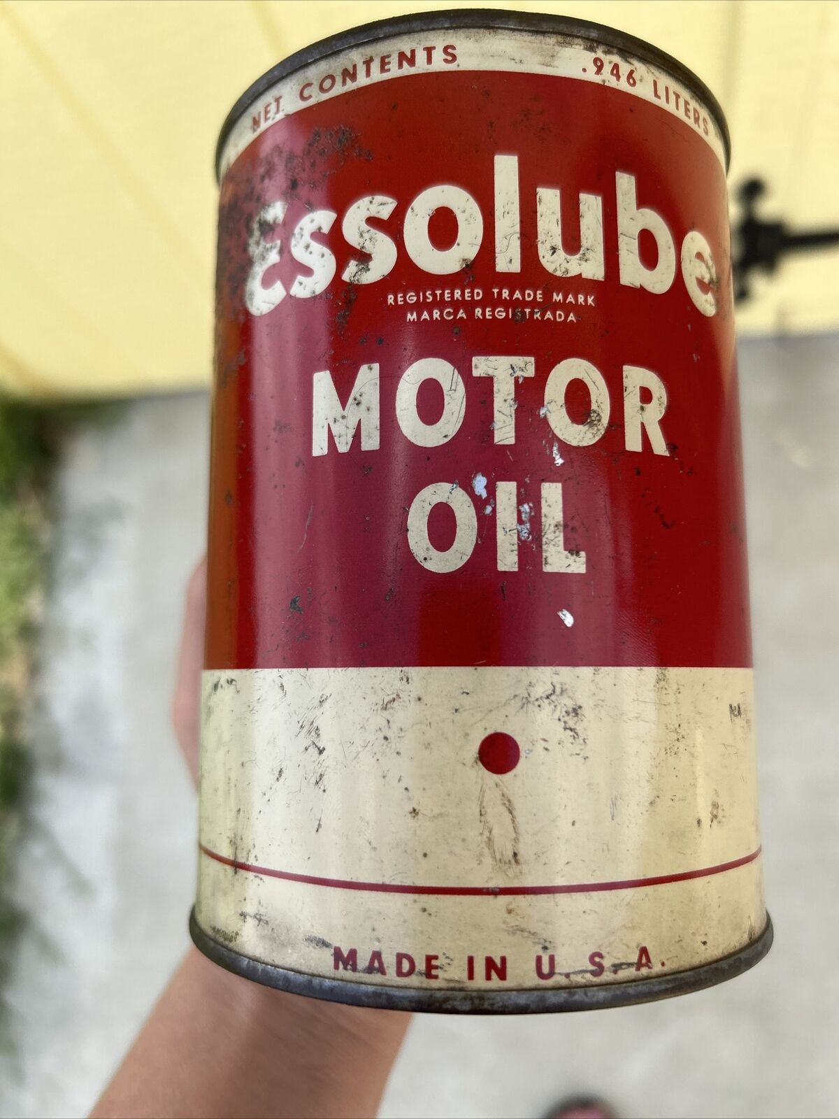 1930’s Vintage Essolube Motor Oil Can