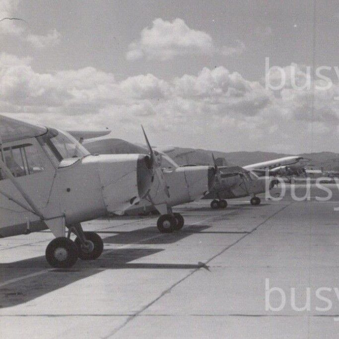 Vintage 1940s RPPC Salinas Municipal Airport Airplane California Postcard