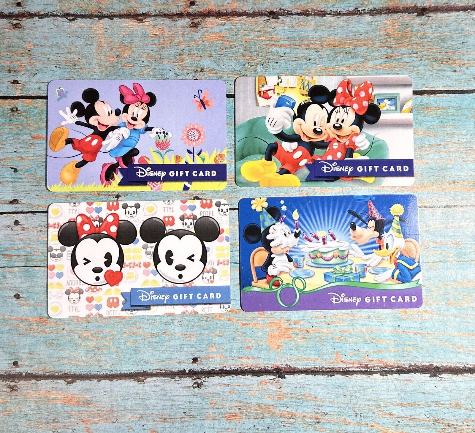 Disney Lot of 4 Disney Gift Cards (No Cash Value) Reusable•PreOwned