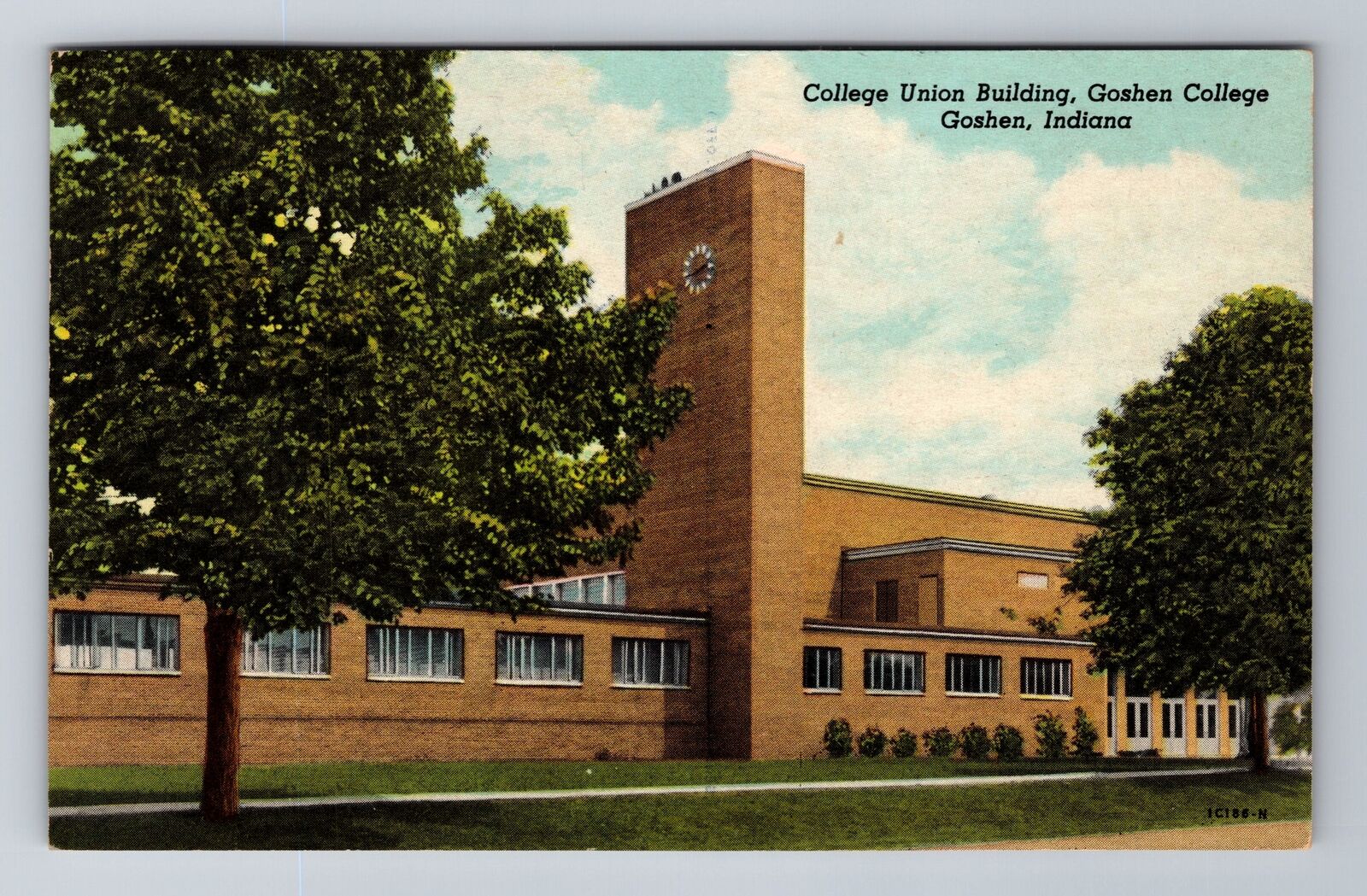 Goshen IN-Indiana, Goshen College Union Building, Vintage c1955 Postcard