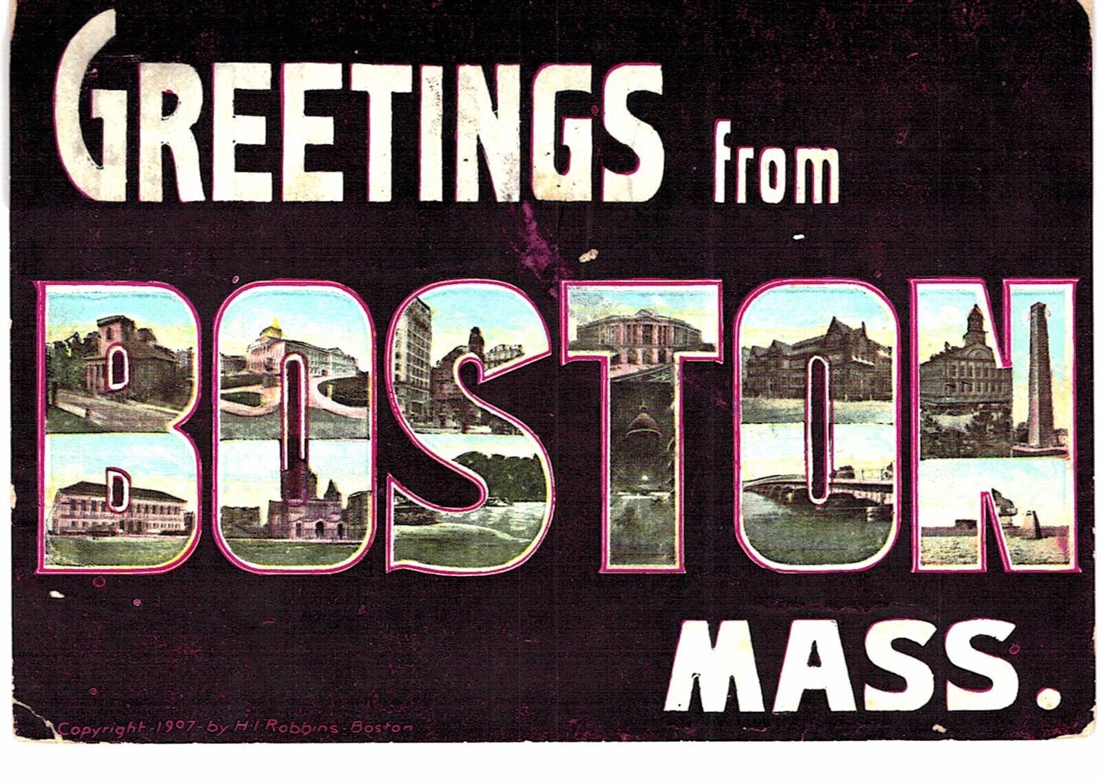 Boston Greetings Multi View 1912 MA 