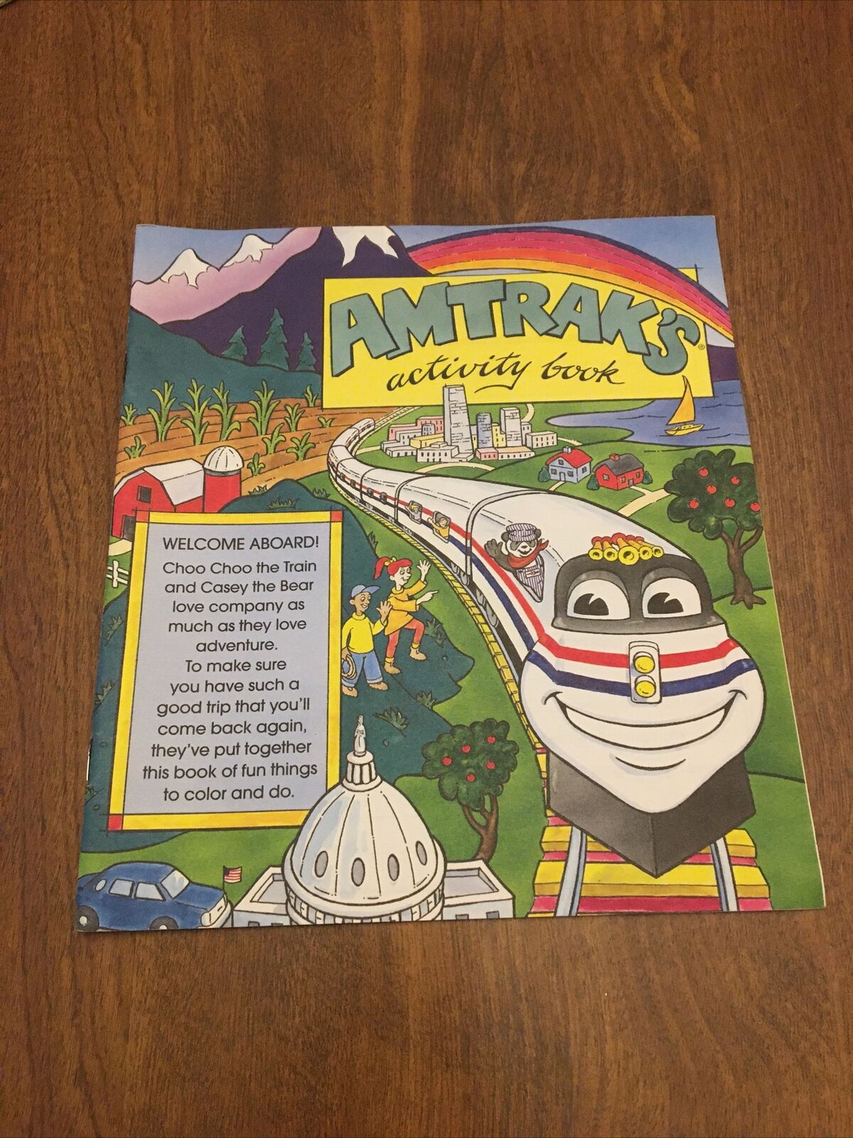 Vintage Amtrak Train Activity Book for Kids RARE NOS