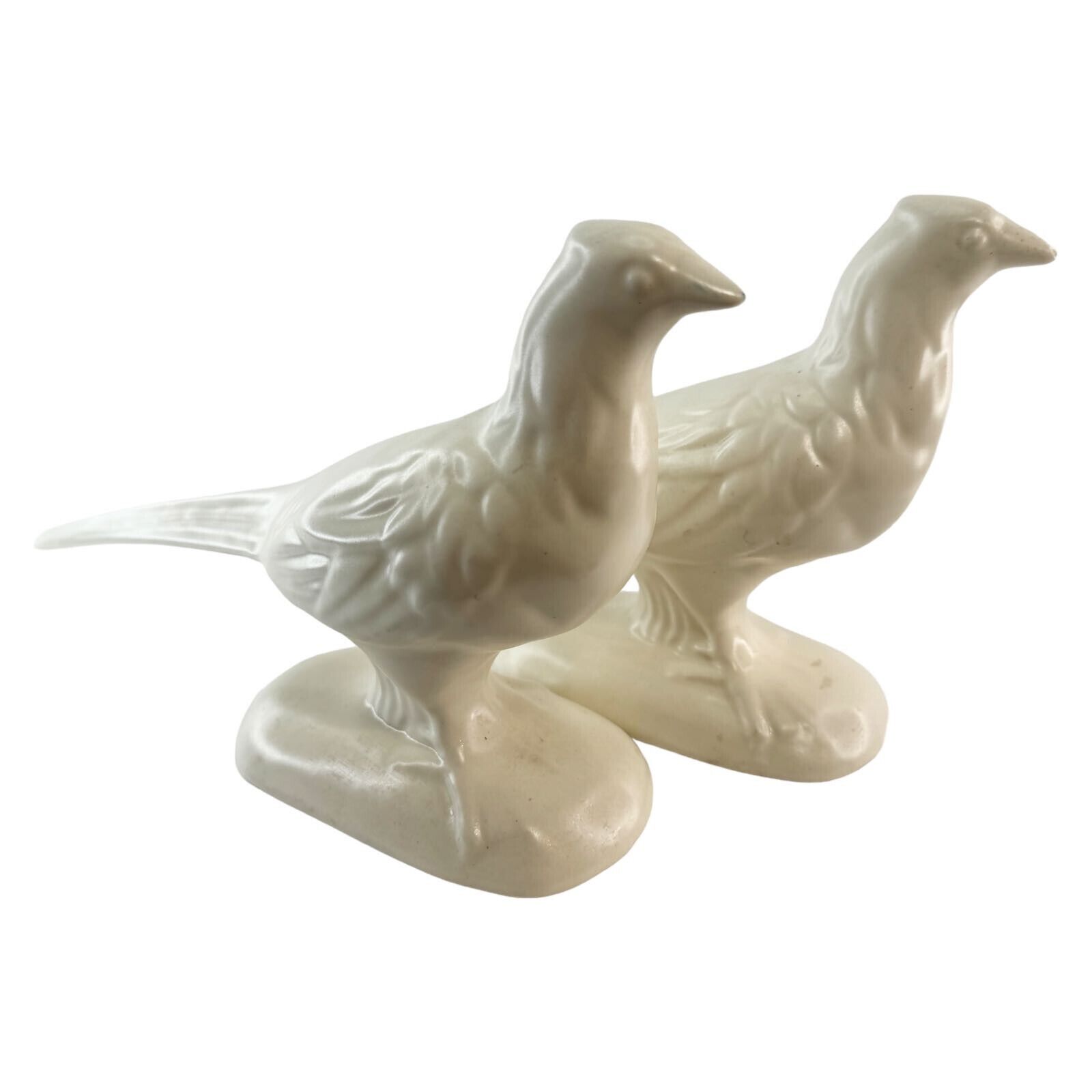 Vintage Pheasants Bird Figurine White 10\