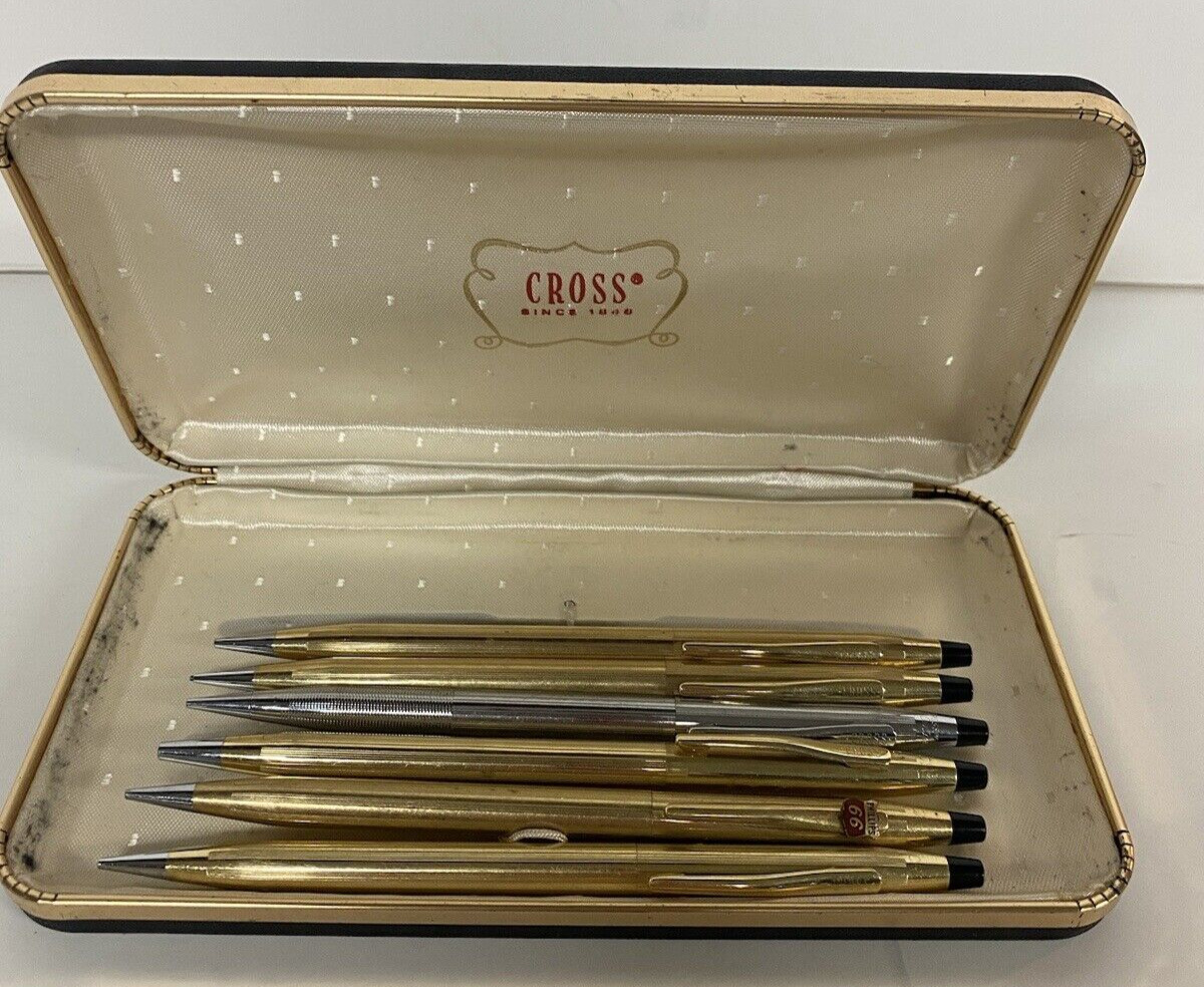Lot of 6 Vintage Cross Mechanical Pencils in Box