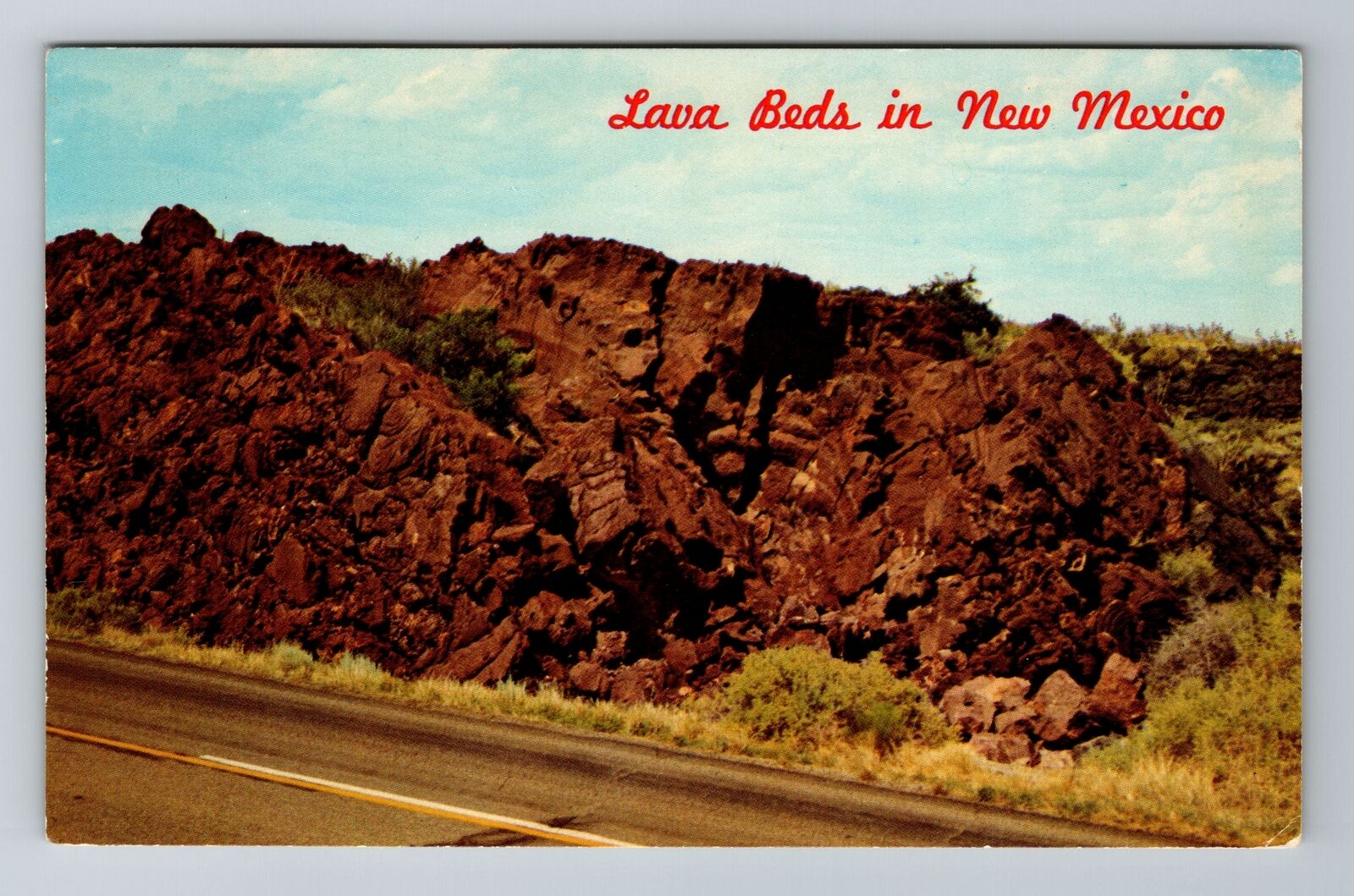 NM-New Mexico, Lava Beds, Antique Vintage Souvenir Postcard
