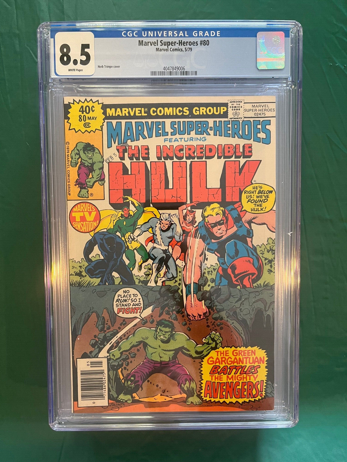 MARVEL SUPER-HEROES #80 THE HULK vs. THE AVENGERS MARVEL COMICS 1979 WP HTF Rare