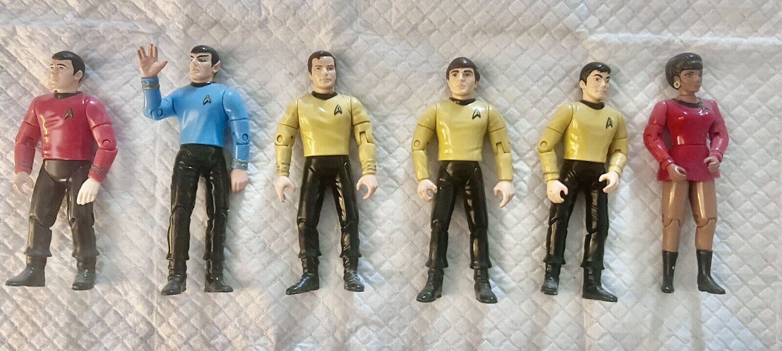 Playmates Star Trek Lot of 6 Loose Action Figures Kirk, Uhura, Spock, and More
